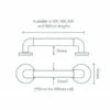 Impey Fluted Grab Rail 300mm (12 Inch) Blue 1 Impey Fluted Grab Rail 300mm (12 Inch) Blue -HEATANDPLUMB Sales impey fluted grab rail ig1f blue