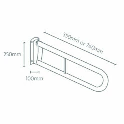 Impey Fold Down Assisted Living Rail 760mm 5 Impey Fold Down Assisted Living Rail 760mm -HEATANDPLUMB Sales impey fold down grab rail dr1 1 1