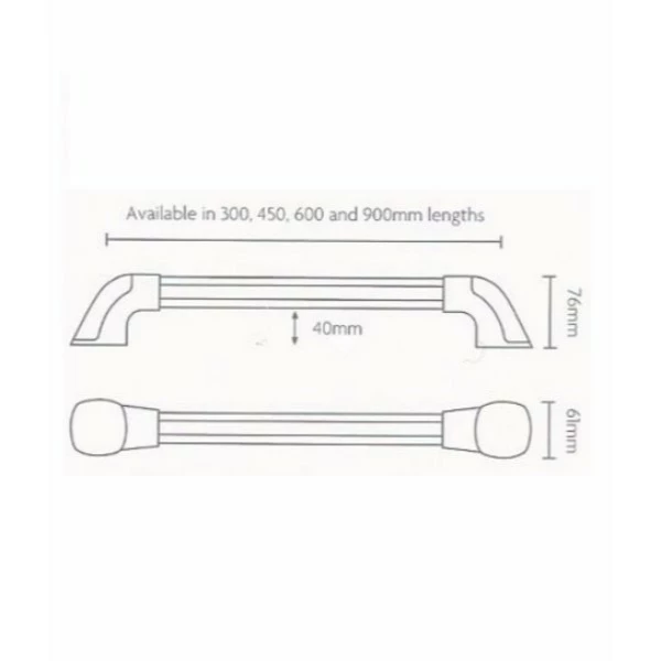 Impey Maxi-Grip Hand Rail White 450mm 4 Impey Maxi-Grip Hand Rail White 450mm - Image 2
