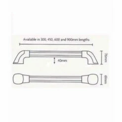 Impey Maxi-Grip Plus Hand Rail White/Grey 450mm X 2 Rails