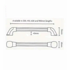 Impey Maxi-Grip Plus Hand Rail White/Grey 900mm X 2 Rails -HEATANDPLUMB Sales impey maxi grip grab rail igs90g igs90g 2