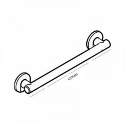 Impey Straight Grab Rail 620mm Wide Chrome