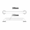 Inta 300mm Powder Coated Grab Rail With Concealed Fixings White 2 Inta 300mm Powder Coated Grab Rail With Concealed Fixings White -HEATANDPLUMB Sales inta care grab rail gr30032ssb 1