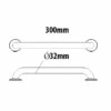 Inta 300mm Stainless Steel Grab Rail With Concealed Fixings - Polished -HEATANDPLUMB Sales inta care grab rail gr30032ssb