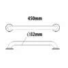 Inta 450mm Stainless Steel Grab Rail With Concealed Fixings - Polished 1 Inta 450mm Stainless Steel Grab Rail With Concealed Fixings - Polished -HEATANDPLUMB Sales inta care grab rail gr45032ssb 1