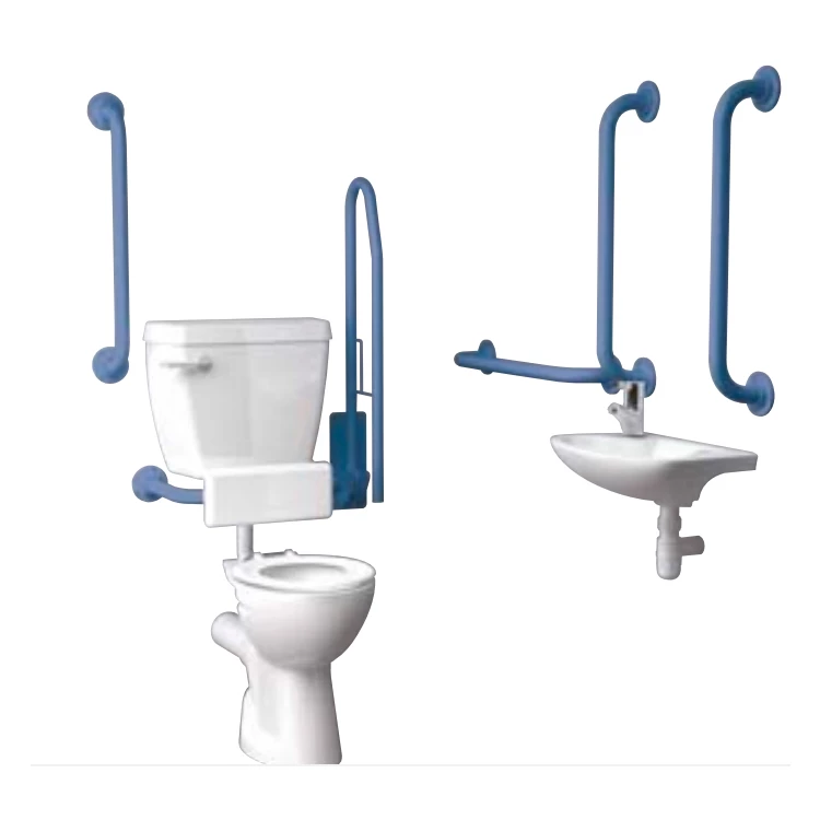 Inta Standard Doc M Pack With 6L Low Level Disabled Toilet With Thermostatic Tap - Blue 4 Inta Standard Doc M Pack With 6L Low Level Disabled Toilet With Thermostatic Tap - Blue - Image 2