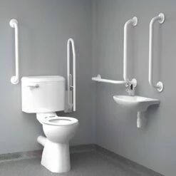 Inta Standard Doc M Pack With 6L Low Level Disabled Toilet - White