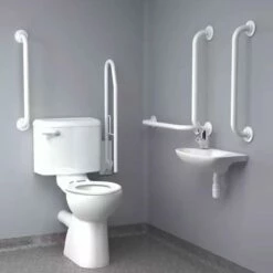 Inta Standard Doc M Pack With 6L Close Coupled Disabled Toilet - White