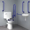 Inta Standard Doc M Pack With 6L Close Coupled Disabled Toilet & Mixing Valve - Blue -HEATANDPLUMB Sales inta doc m doc m pack dm601bl3