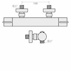Inta Puro Thermostatic Bar Shower With Slide Rail Kit And Eco Air Handset Chrome 5 Inta Puro Thermostatic Bar Shower With Slide Rail Kit And Eco Air Handset Chrome -HEATANDPLUMB Sales inta puro complete mixer shower pu10031cp 1