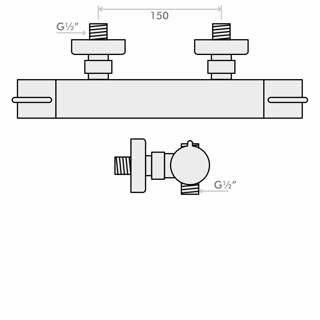Inta Puro Thermostatic Bar Shower With Slide Rail Kit And Eco Air Handset Chrome 4 Inta Puro Thermostatic Bar Shower With Slide Rail Kit And Eco Air Handset Chrome - Image 2