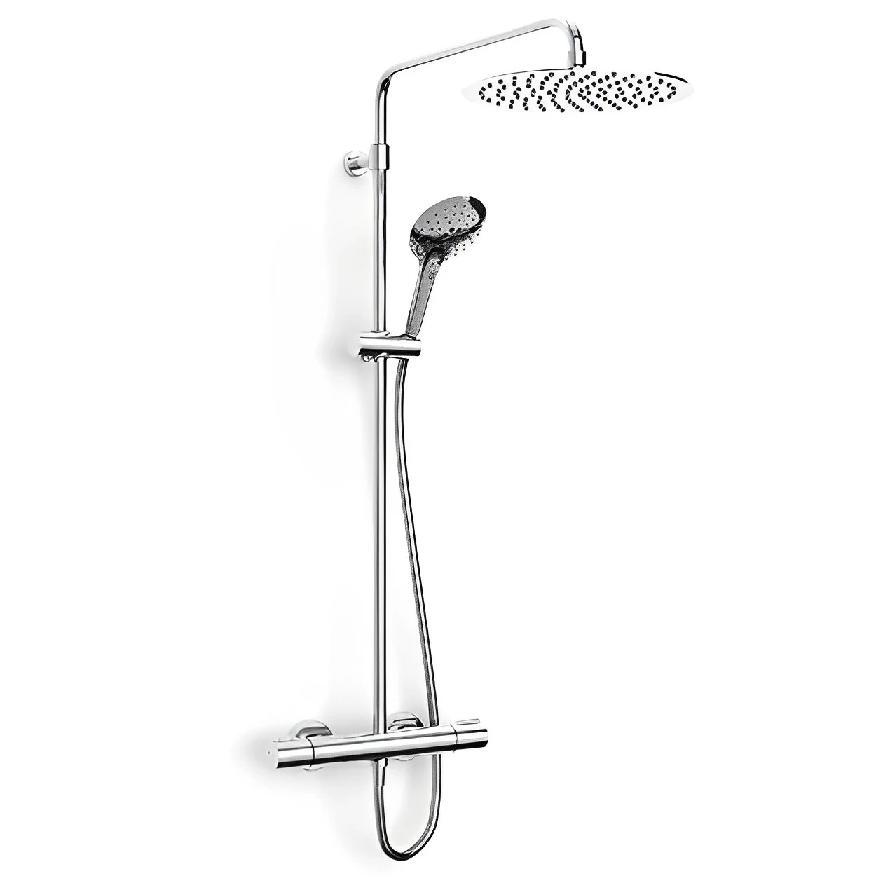 Inta Puro Deluxe Thermostatic Bar Mixer Shower With Shower Kit + Fixed Head 4 Inta Puro Deluxe Thermostatic Bar Mixer Shower With Shower Kit + Fixed Head - Image 2
