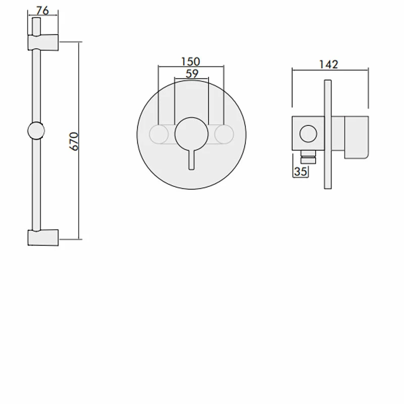 Inta Puro Thermostatic Sequential Concealed Mixer Shower With Shower Kit 3 Inta Puro Thermostatic Sequential Concealed Mixer Shower With Shower Kit