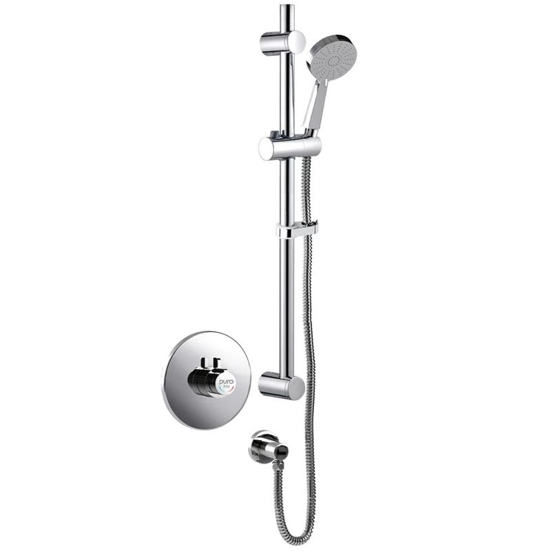 Inta Puro Thermostatic Mini Concentric Dual Control Concealed Shower Rail Kit & Eco Head - Chrome 3 Inta Puro Thermostatic Mini Concentric Dual Control Concealed Shower Rail Kit & Eco Head - Chrome