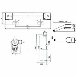 JTP Cool Thermostatic Shower Valve With Shower Rail Kit - Chrome -HEATANDPLUMB Sales just taps plus cool complete mixer shower techno3m 2081 1 1