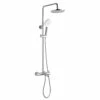 JTP Florence Thermostatic Shower Pole With Overhead Shower And Hand Shower + Bath Spout -HEATANDPLUMB Sales just taps plus florence complete mixer shower 55101