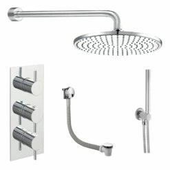 JTP Florence Triple Concealed Mixer Shower With Shower Handset + Bath Filler + Fixed Head 13 JTP Florence Triple Concealed Mixer Shower With Shower Handset + Bath Filler + Fixed Head -HEATANDPLUMB Sales just taps plus florence complete mixer shower jtpk22 1