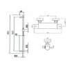 JTP Florence Thermostatic Shower Valve With Shower Rail Kit - Chrome -HEATANDPLUMB Sales just taps plus florence complete mixer shower techno1s 5012 3