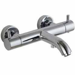 JTP Florentine Thermostatic Bath Shower Mixer Tap With Shower Rail Kit - Chrome