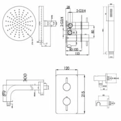 JTP Florentine Dual Concealed Mixer Shower With Shower Handset + Fixed Head 12 JTP Florentine Dual Concealed Mixer Shower With Shower Handset + Fixed Head -HEATANDPLUMB Sales just taps plus florentine complete mixer shower jtpk10