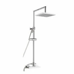 JTP Idea Rigid Riser With Adjustable Shower Head And Shower Valve + Hand Shower