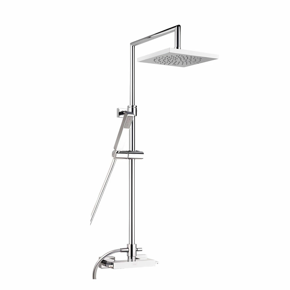 JTP Idea Rigid Riser With Adjustable Shower Head And Shower Valve + Hand Shower 3 JTP Idea Rigid Riser With Adjustable Shower Head And Shower Valve + Hand Shower