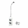 JTP Round Thermostatic Dual Concealed Mixer Shower With Slider Rail Kit - Chrome -HEATANDPLUMB Sales just taps plus round complete mixer shower com 037
