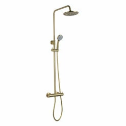 JTP Vos Thermostatic Bar Mixer Shower With Shower Kit + Fixed Head - Brushed Brass 5 JTP Vos Thermostatic Bar Mixer Shower With Shower Kit + Fixed Head - Brushed Brass -HEATANDPLUMB Sales just taps plus vos complete mixer shower 2352819bbr