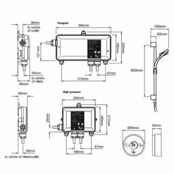 Mira Platinum Concealed Thermostatic Digital Shower Mixer With Rear Fed Pumped - Black/Chrome 18 Mira Platinum Concealed Thermostatic Digital Shower Mixer With Rear Fed Pumped - Black/Chrome -HEATANDPLUMB Sales mira platinum complete mixer shower 1 1666 201 4