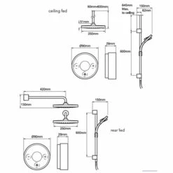 Mira Platinum Concealed Dual Thermostatic Digital Mixer Shower - High Pressure