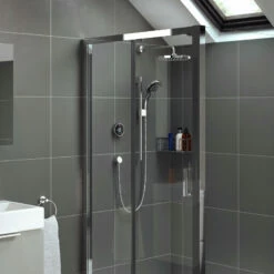 Mira Platinum HP Concealed Digital Shower With Fixed Head And Kit - Black/Chrome -HEATANDPLUMB Sales mira platinum complete mixer shower 1 1796 004 7