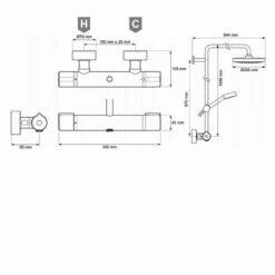 Mira Relate ERD Bar Mixer Shower With Shower Kit + Fixed Head - Chrome -HEATANDPLUMB Sales mira relate complete mixer shower 2 1878 002