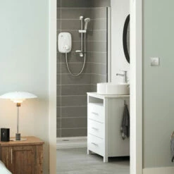 Mira Vigour Manual Power Shower - White/Chrome