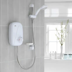 Mira Vigour Manual Power Shower - White/Chrome -HEATANDPLUMB Sales mira vigour electric shower 1 1532 354 3
