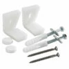 Nuie Angled Toilet Pan Floor Fixing Kit - Chrome/White 1 Nuie Angled Toilet Pan Floor Fixing Kit - Chrome/White -HEATANDPLUMB Sales nuie accessory pfk001