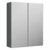 Nuie Arno Mirrored Bathroom Cabinet (50/50) 715mm H X 600mm W - Gloss Mid Grey 2 Nuie Arno Mirrored Bathroom Cabinet (50/50) 715mm H X 600mm W - Gloss Mid Grey -HEATANDPLUMB Sales nuie arno bathroom cabinet off1317