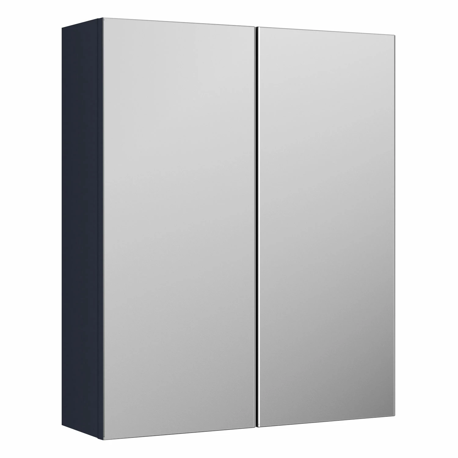 Nuie Arno Mirrored Bathroom Cabinet (50/50) 715mm H X 600mm W - Electric Blue 3 Nuie Arno Mirrored Bathroom Cabinet (50/50) 715mm H X 600mm W - Electric Blue
