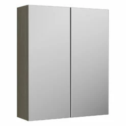 Nuie Arno Mirrored Bathroom Cabinet (50/50) 715mm H X 600mm W - Solace Oak Woodgrain