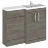 Nuie Arno RH Combination Unit With L-Shape Basin 1100mm Wide - Anthracite Woodgrain -HEATANDPLUMB Sales nuie arno bathroom furniture arn511r