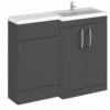Nuie Arno RH Combination Unit With L-Shape Basin 1100mm Wide - Gloss Grey 2 Nuie Arno RH Combination Unit With L-Shape Basin 1100mm Wide - Gloss Grey -HEATANDPLUMB Sales nuie arno bathroom furniture arn911r