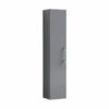 Nuie Arno Wall Hung 1-Door Tall Unit 300mm Wide - Satin Grey -HEATANDPLUMB Sales nuie arno bathroom furniture moe2261