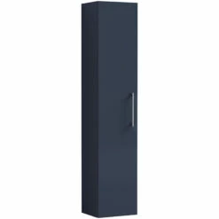 Nuie Arno Wall Hung 1-Door Tall Unit 300mm Wide - Electric Blue -HEATANDPLUMB Sales nuie arno bathroom furniture nvf1761