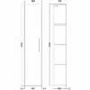 Nuie Arno Wall Hung 1-Door Tall Unit 300mm Wide - Anthracite Woodgrain 2 Nuie Arno Wall Hung 1-Door Tall Unit 300mm Wide - Anthracite Woodgrain -HEATANDPLUMB Sales nuie arno bathroom furniture nvf561n
