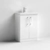 Nuie Arno Floor Standing 2-Door Vanity Unit With Basin-1 600mm Wide - Gloss White 2 Nuie Arno Floor Standing 2-Door Vanity Unit With Basin-1 600mm Wide - Gloss White -HEATANDPLUMB Sales nuie arno vanity unit arn103a 3