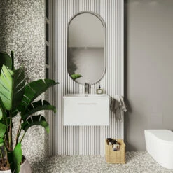 Nuie Arno Wall Hung 1-Drawer Vanity Unit With Basin-4 600mm Wide - Gloss White -HEATANDPLUMB Sales nuie arno vanity unit arn122g 1