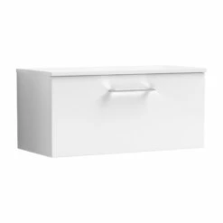 Nuie Arno Wall Hung 1-Drawer Vanity Unit With Worktop 800mm Wide - Gloss White 13 Nuie Arno Wall Hung 1-Drawer Vanity Unit With Worktop 800mm Wide - Gloss White -HEATANDPLUMB Sales nuie arno vanity unit arn125w 3