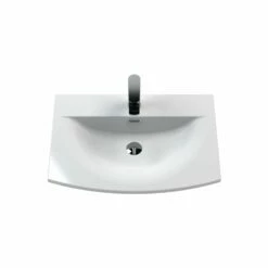 Nuie Arno Wall Hung 2-Door Vanity Unit With Basin-4 600mm Wide - Gloss White