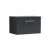 Nuie Arno Wall Hung 1-Drawer Vanity Unit With Worktop 600mm Wide - Satin Anthracite -HEATANDPLUMB Sales nuie arno vanity unit arn1422w