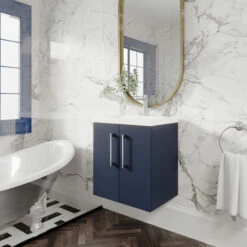 Nuie Arno Wall Hung 2-Door Vanity Unit With Basin-4 500mm Wide - Electric Blue 11 Nuie Arno Wall Hung 2-Door Vanity Unit With Basin-4 500mm Wide - Electric Blue -HEATANDPLUMB Sales nuie arno vanity unit arn1721a 1