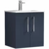 Nuie Arno Wall Hung 2-Door Vanity Unit With Basin-2 500mm Wide - Electric Blue -HEATANDPLUMB Sales nuie arno vanity unit arn1721b